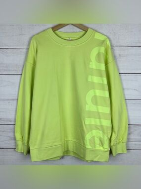 Lululemon Perfectly Oversized Crewneck Pullover Sweatshirt Women’s 6 Neon Green